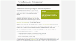 Desktop Screenshot of formulaireautoentrepreneur.com