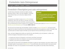 Tablet Screenshot of formulaireautoentrepreneur.com